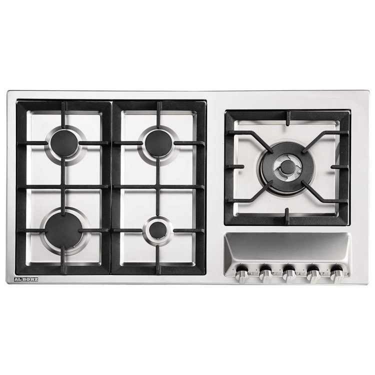 اجاق گاز رومیزی پنج شعله استیل البرز مدل S-5909